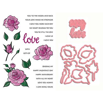 LDRS Creative Clear Stamps - Love and Smell the Roses